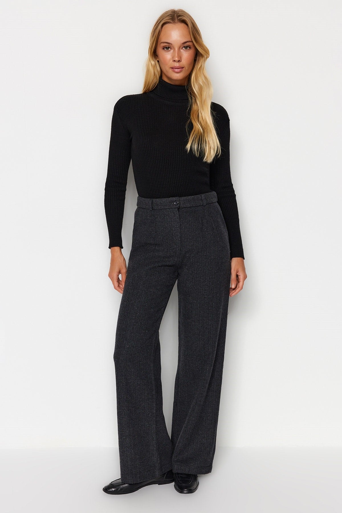 Anthracite Wide Leg/wide Leg Woven Pants Twoaw24pl00200