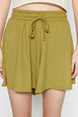 Mink Casual Cut Regular Waist Muffy/textured Knitted Shorts Twoss22sr0212