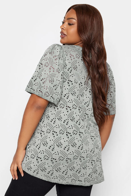 Plus Size Lace Detailed V-neck Blouse 302488 Byk-23y-302489