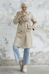 Scuba Suede Trench With Minka Belt - Taba Ms00an0011