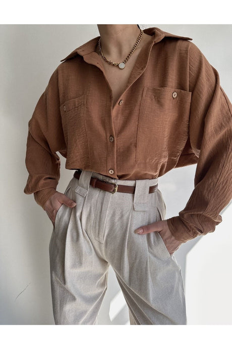 Modus Vintage Cinnamon Linen Shirt 1569