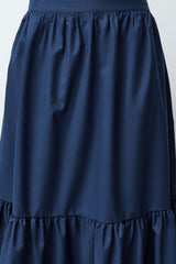 Indigo Flared Maxi Length Woven Skirt Twoss24et00059