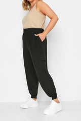 Lycra Stretch Fabric Cargo Pants With Plus Size Leg Elastic Pockets 143449 Byk-23y-143449