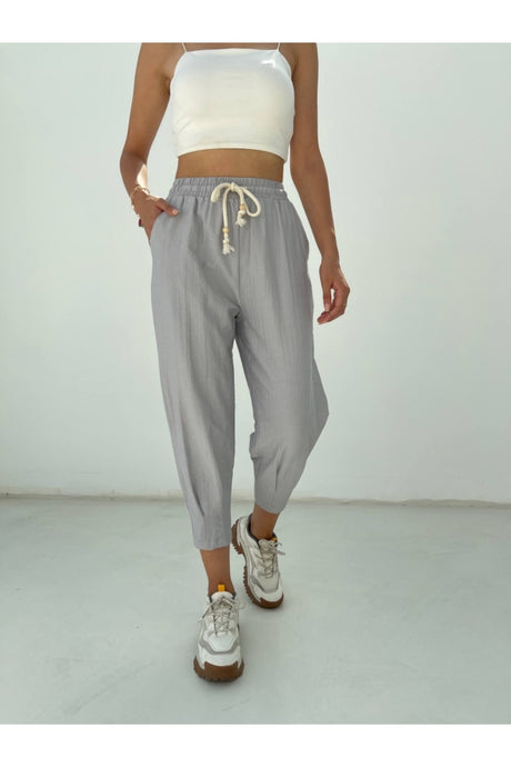 Stone Leg Pleated Pants 50455