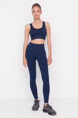 Dark Navy Seamless/seamless Jumper Full Length Sports Leggings Twoaw23ty00027