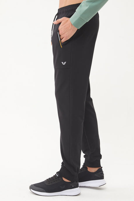 Men's Black-light Gray Plain Knitted Casual And Sports Tracksuit Pants 1585 Tb23ml05w1585-1