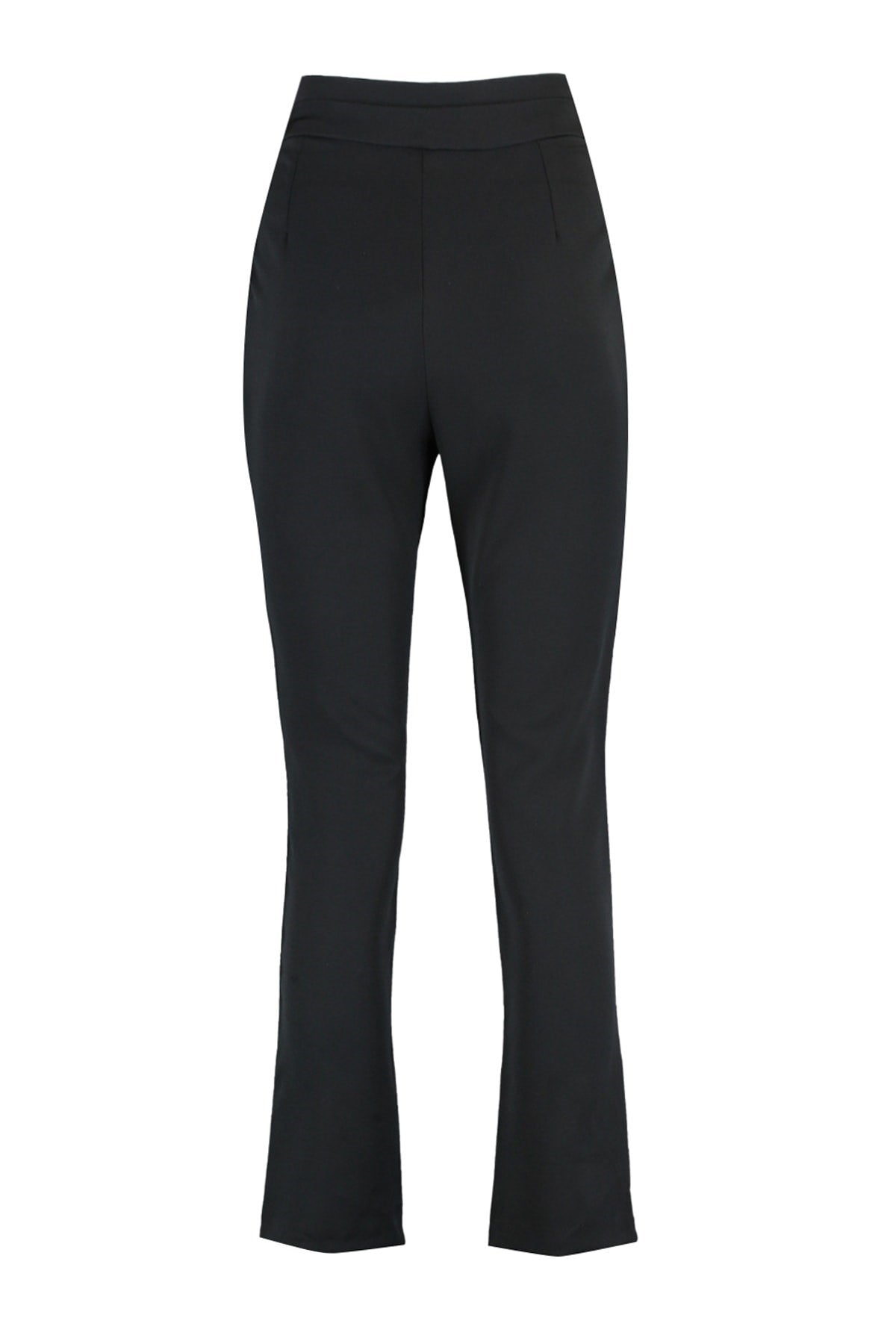 Black Belt Detailed Cigarette Tight Leg Woven Pleated Pants Twoss20pl0131