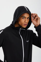 Men's Oil Hooded Pocket Zipper Solid Color Sport&casual Tracksuit Top Tracksuit 0755 Tb23ml01s0755-1