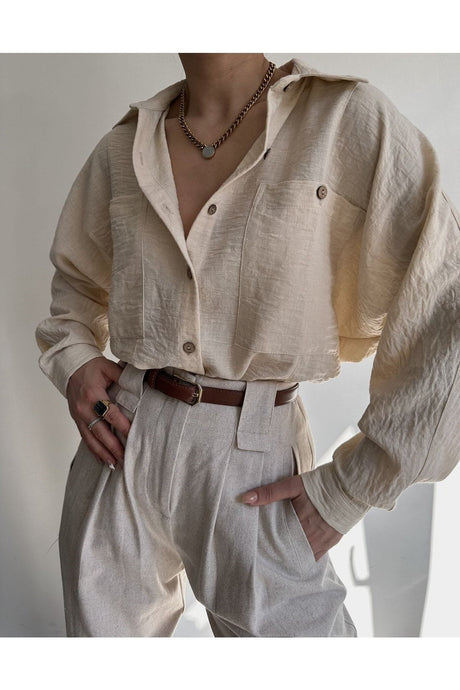 Modus Vintage Cinnamon Linen Shirt 1569