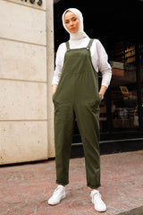 Lindy Jumpsuit With Straps - Khaki Ms00in3002