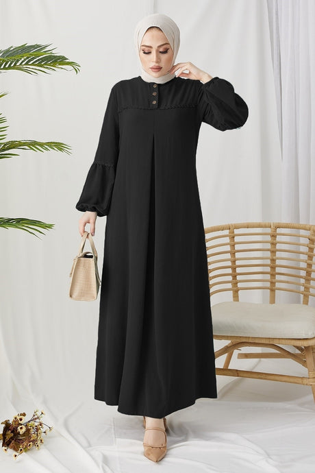 Vera Guipure Robes Dress - Black Ms00or6710