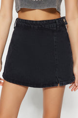 Blue Denim Shorts Skirt Twoss23sr00091