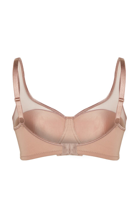 Ecru Mesh Detailed Coated Repellent Bra Tbbaw23cw00004