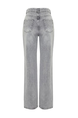 Grey Low Waist Wide Leg Jeans Twoss24je00033