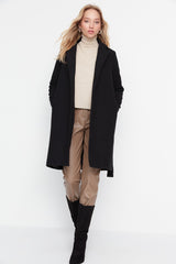 Long Woolen Cashmere Coat With Black Belt Twoaw20kb0033