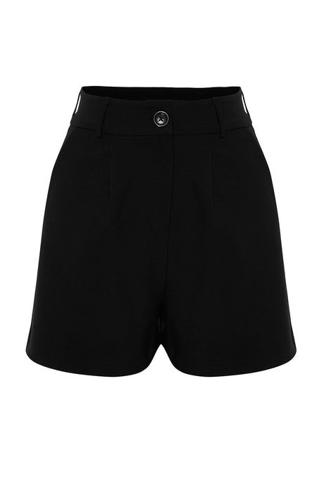 Black Woven Velcro Shorts Twoss24sr00191