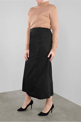 Women's Mink Button Detailed Classic Skirt 60125 22ketktr60125