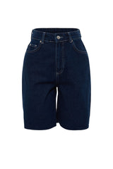 Dark Blue Denim Shorts & Bermuda Twoss23sr00094