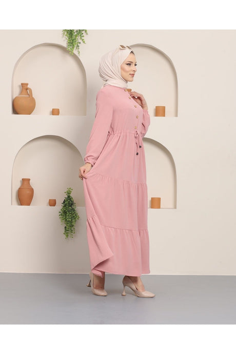 Ayrobin Burkini Dress With Ruffle Buttons Mn001