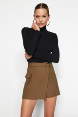 Woven Shorts Skirt With Black Accessories Twoaw24sr00061