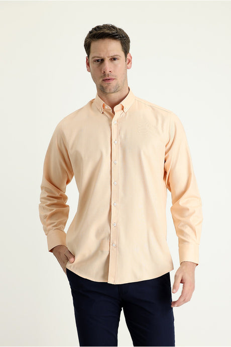 Long Sleeve Regular Fit Oxford Cotton Shirt 469296