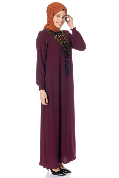 Embroidery Embroidered Cinnamon Burkini Dress 746-1 T18elb3m746-1