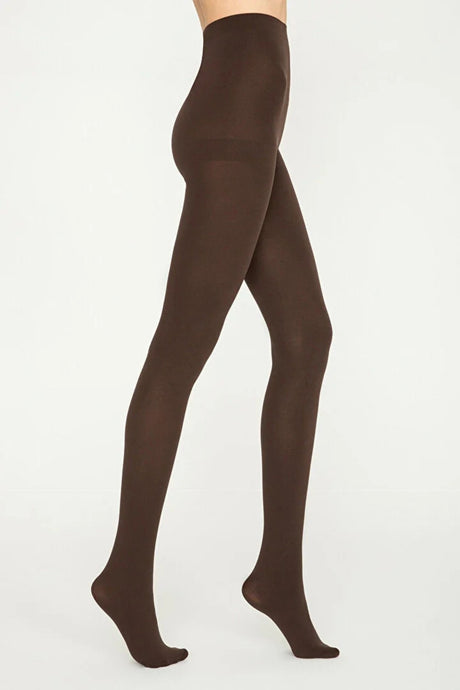 Women's Chestnut Brown Micro 80 Denier Opaque Thick Pantyhose 5004045