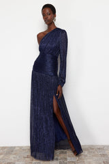 Saks Fitted Knitted Long Evening Gown & Graduation Dress Tprss24ae00065