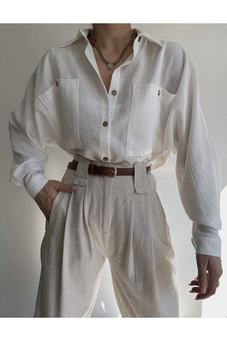 Modus Vintage Cinnamon Linen Shirt 1569