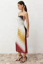 Multicolor Gradient Knitted Lined Tulle Elegant Evening Dress Tprss24el00142