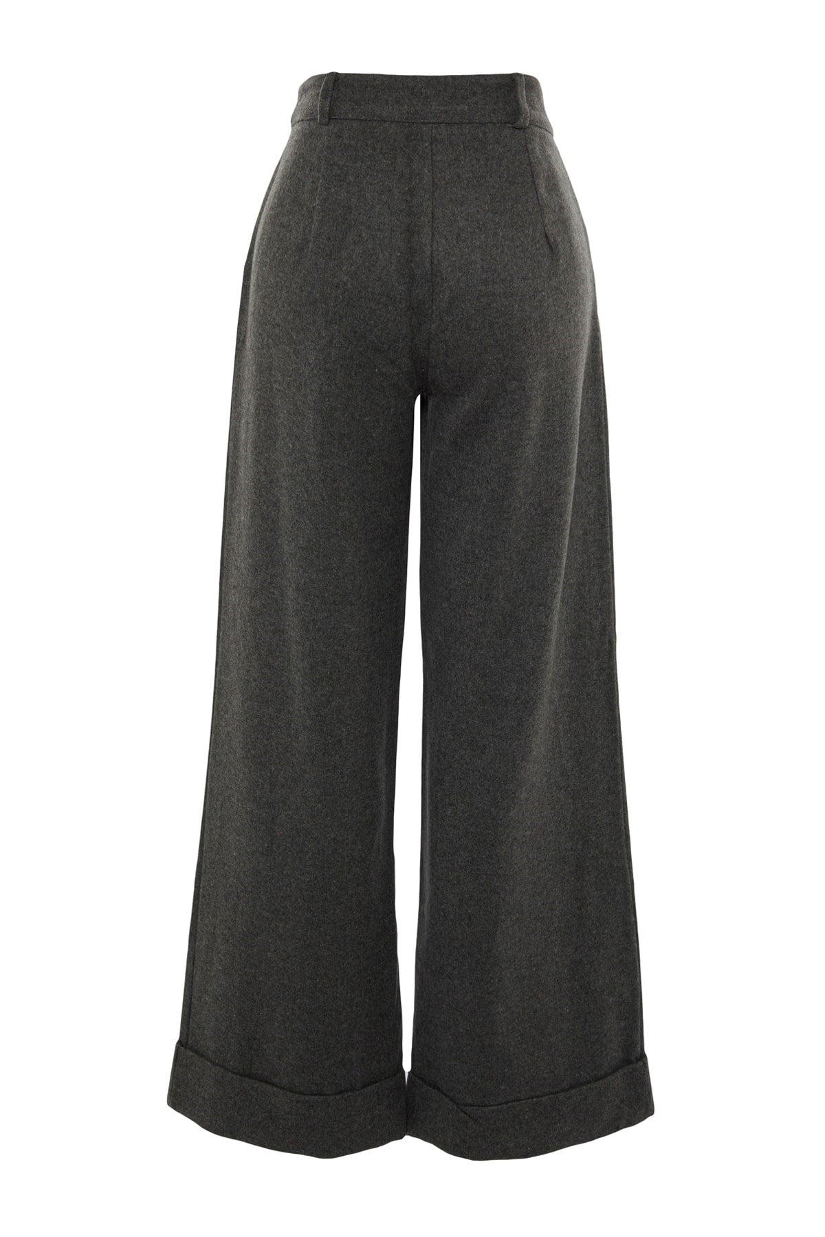 Anthracite Wide Leg/wide Leg High Waist Woven Pants Twoaw23pl00302