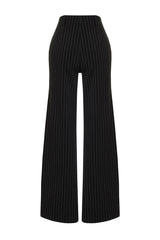 Limited Edition Black Striped Woven Pants Twoss24pl00106