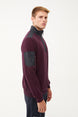 Men's Navy Blue Half Zipper Soft Textured Sweatshirt 1550 Tb23ml11w1550-1