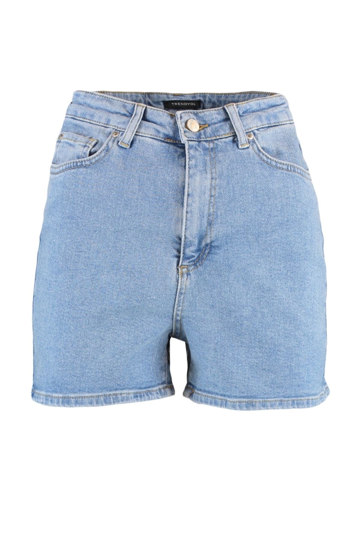 Indigo Mom High Waist Denim Shorts Twoss20sr0210