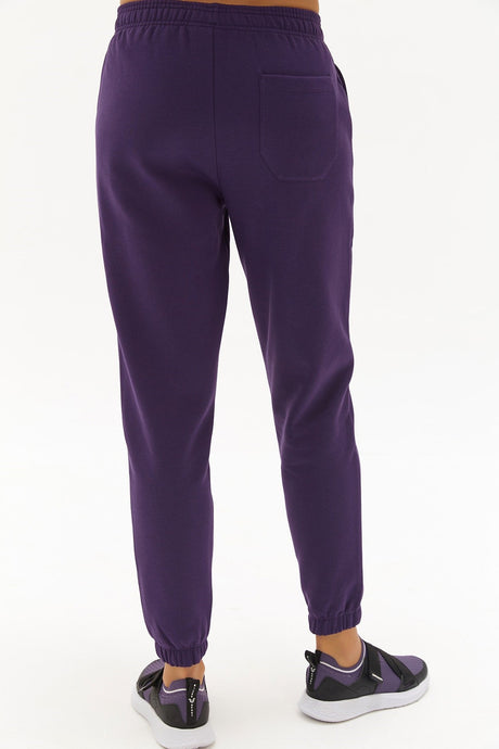 Women Purple High Waist Polarized Jogger Thick Solid Color Winter Rubber Leg Sweatpants 0439 Tb22wl0