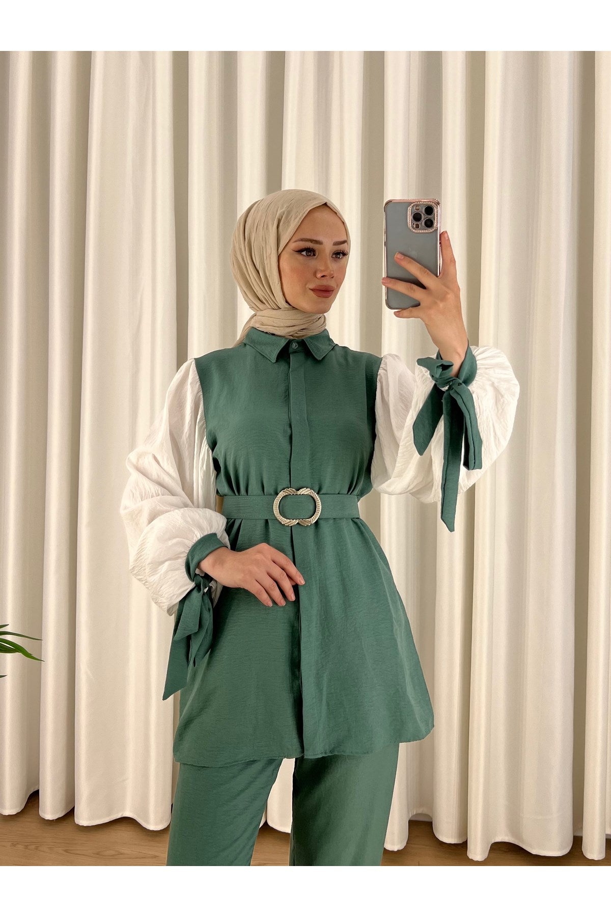 Belted Burkini Double Set Taba 792246-510y01007060