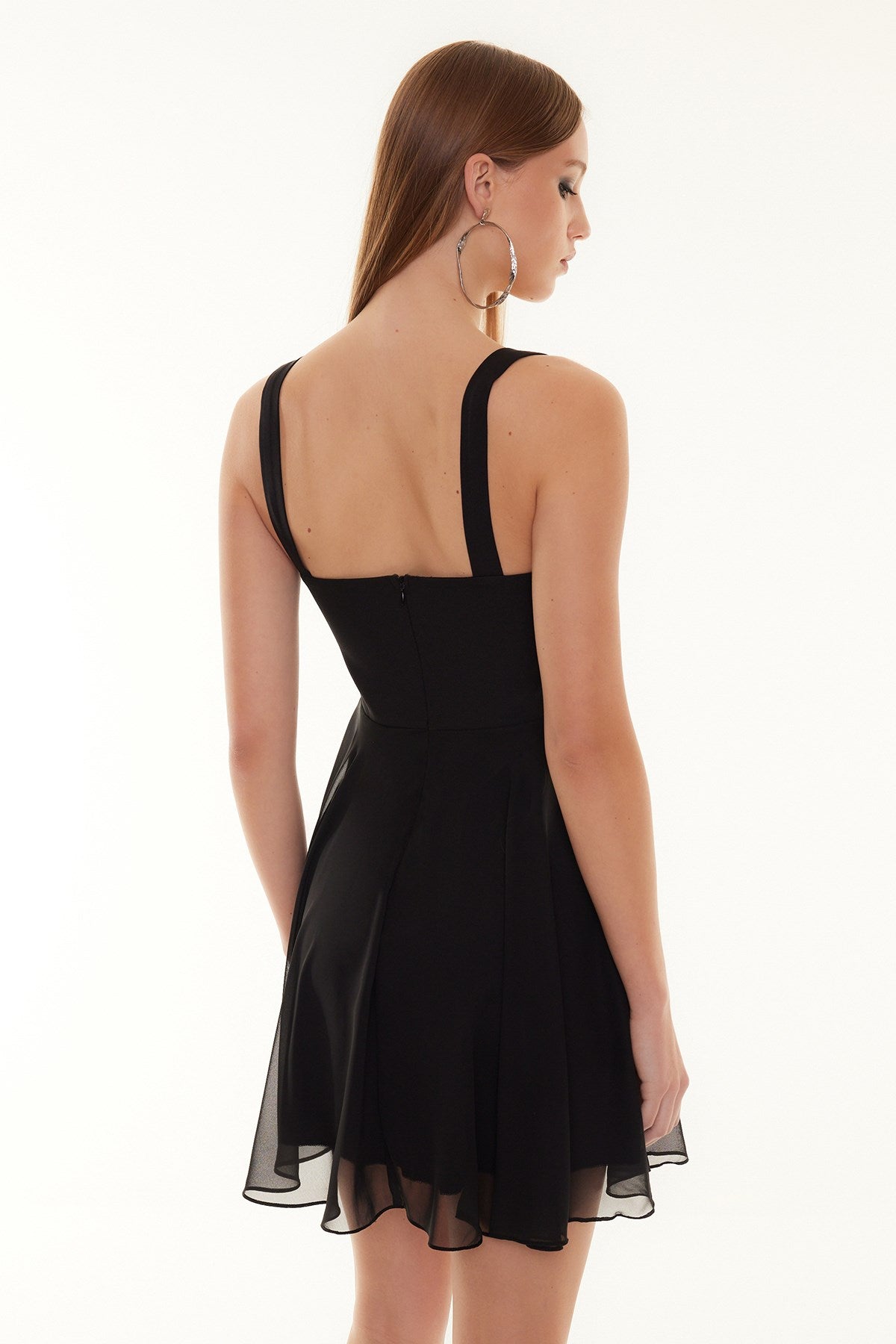 Black Waistband/skater Accessory Dress Tprss24el00005