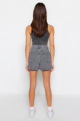 Black Denim Shorts Twoss23sr00199