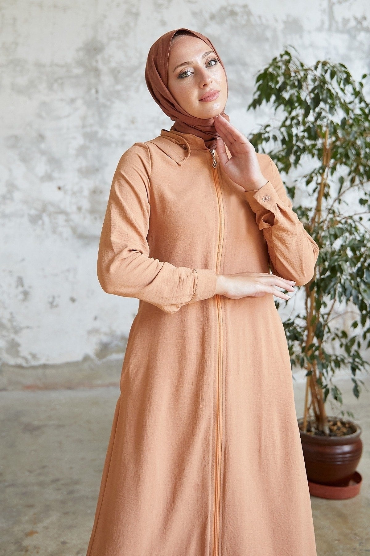 Lure Hooded Abaya - Beige Ms00ant99119