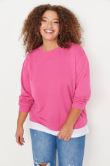 Fuchsia Bottom T-shirt Outfit Look Knitted Thick Tbbaw23ao00024