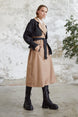 Double Color Apolet Detail Trench Coat - Navy Ms00ant22634