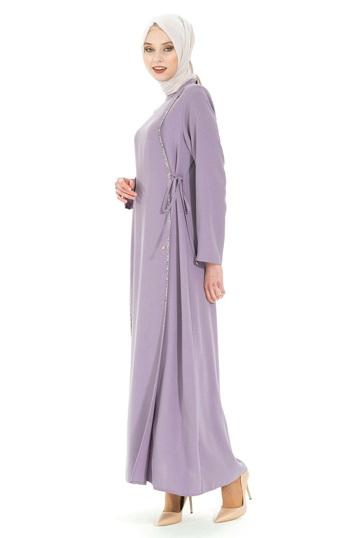 Moon Stone Striped Lilac Burkini Dress 5288 T22el3m5288