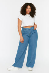 Light Blue High Waist Wideleg Jeans Tbbss22je0211