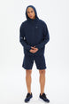 Men's Navy Blue Hooded Training Running Zipper Tracksuit Top Sports Jacket 0727 Tb23ml06s0727-1