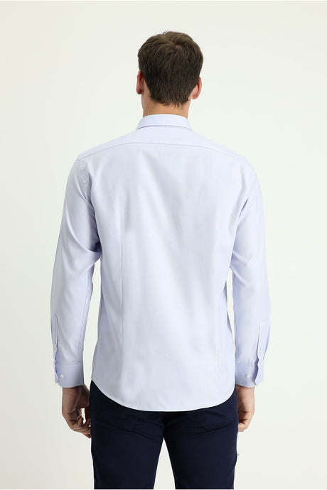 Long Sleeve Slim Fit Oxford Cotton Shirt 469295