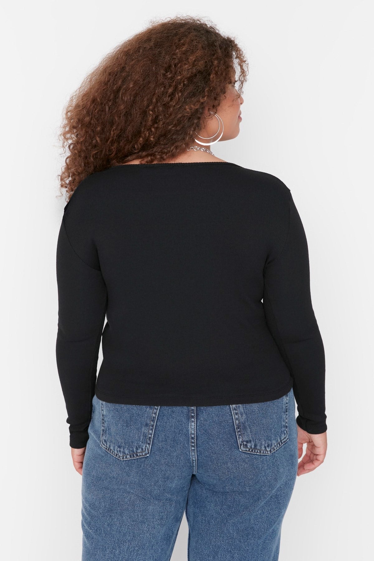 Black Knitted Blouse Tbbaw23af00030