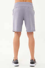 Men's Black Organic Cotton Pocketed Drawstring Short Capri Bermuda Casual And Sports Shorts 0803 Tb2