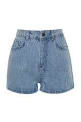 Blue Stone High Waist Denim Shorts Twoss23sr00191