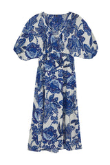 Blue Floral Woven Dress Twoss24el01028