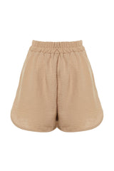 Elastic Waist Shorts With Mink Pockets Twoss24sr00039